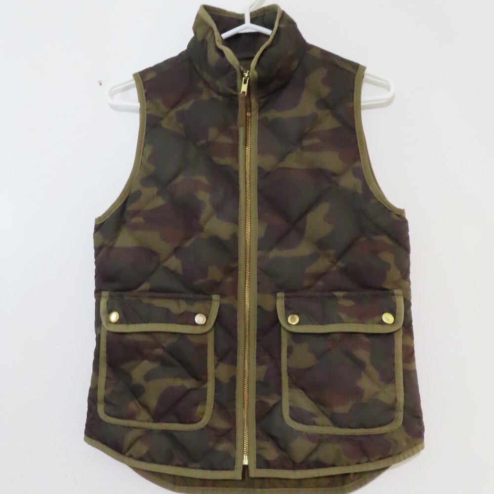 J.Crew Camouflage Puffer Vest Size XXS